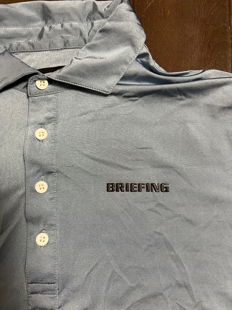 BRIEFING ライトブルーポロシャツ