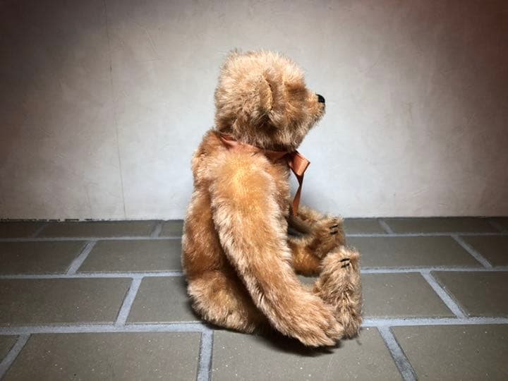 ブランク ボタン、シュタイフ 社アンティークテディベア、アプリコット モヘア