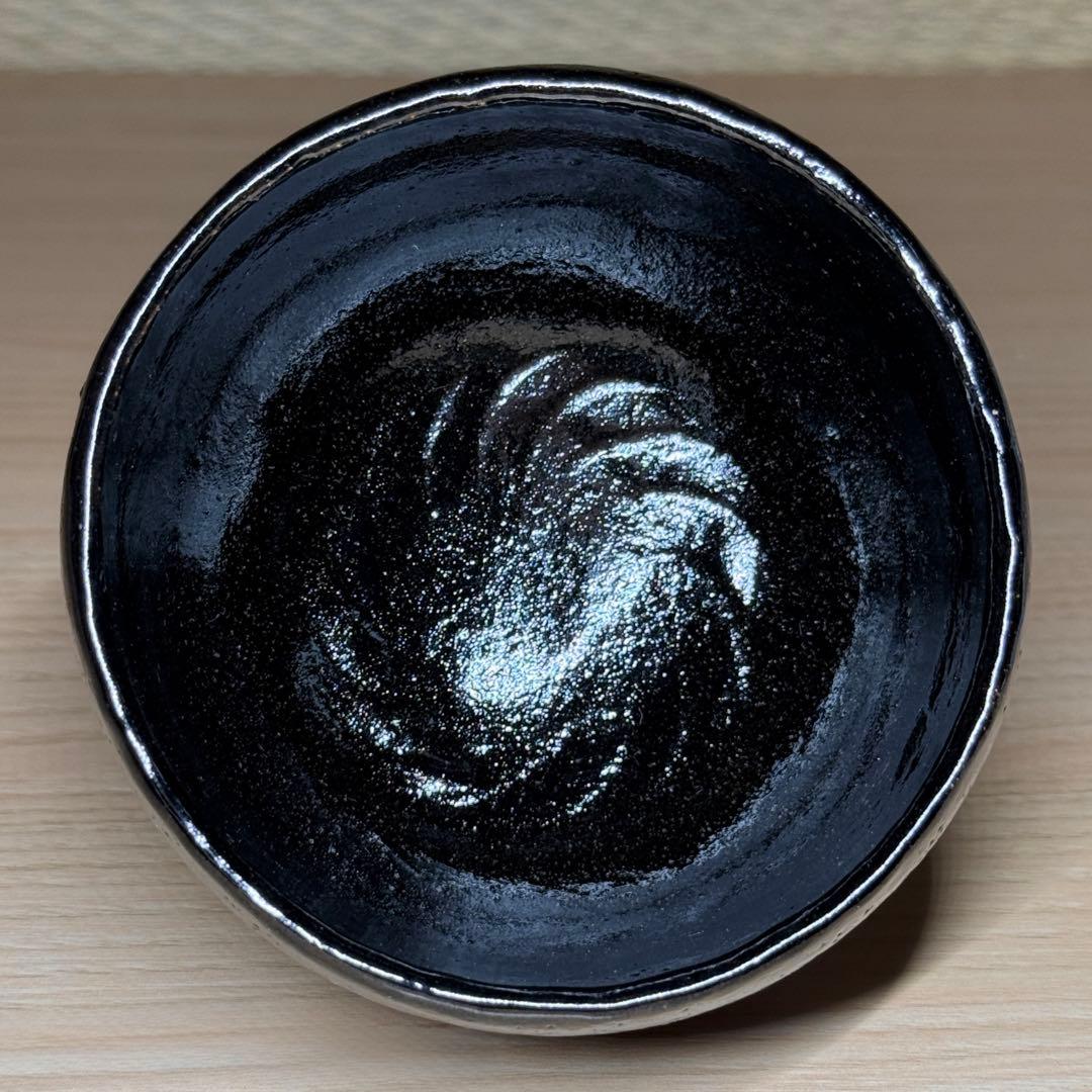 楽焼 佐々木昭楽 長次郎写 大黒 黒楽 茶碗 抹茶碗 楽茶碗 茶道具 共箱共布栞