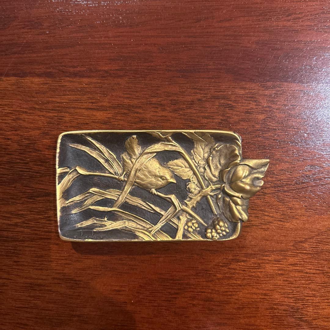 アール・ヌーヴォー　アンティーク ブロンズプレート