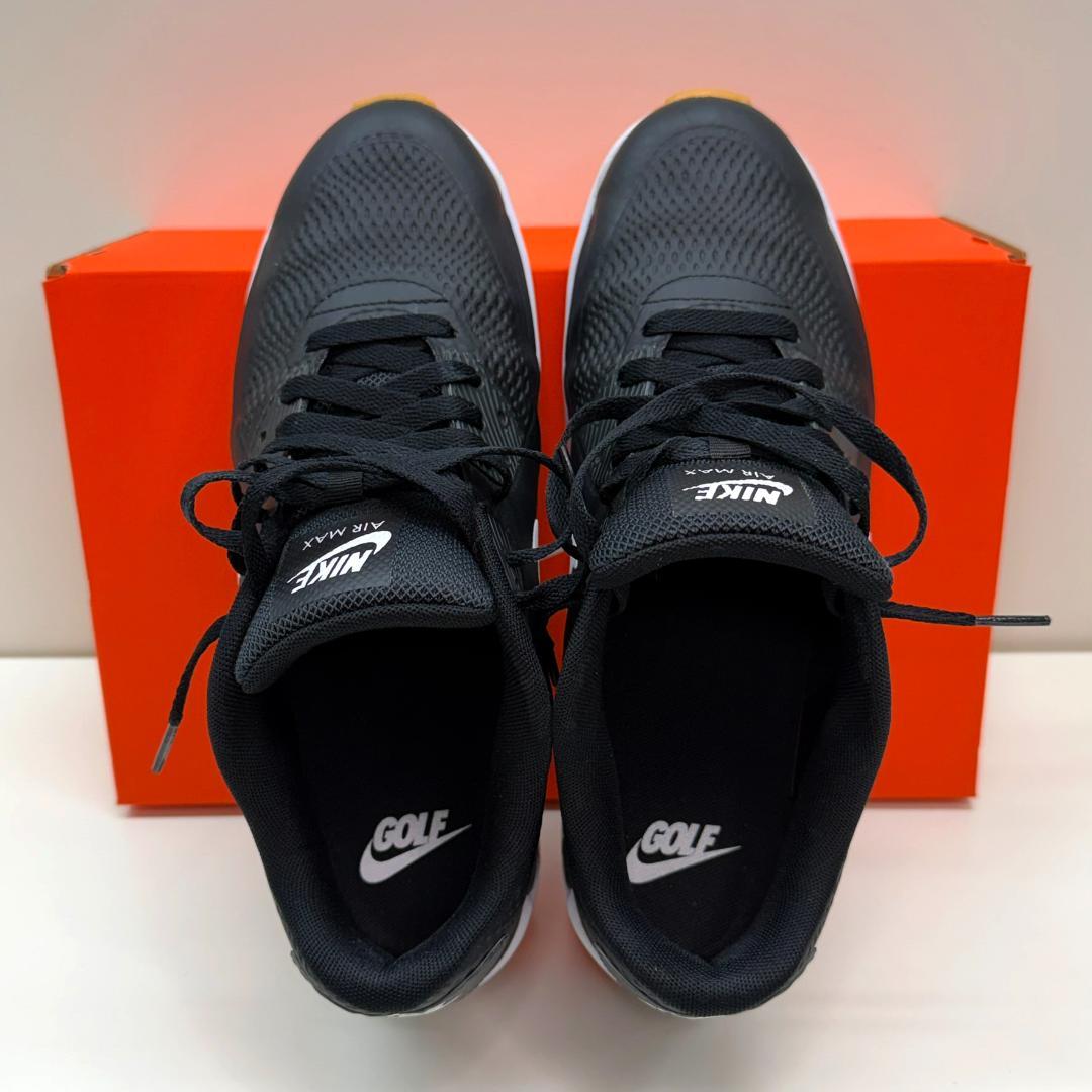 【美品】ナイキ エアマックス90 ゴルフ \"ブラック／ホワイト\"