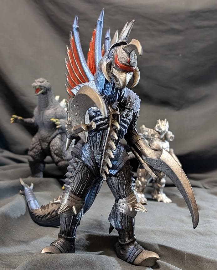 ＦＷゴジラ＆ガイガン（公開年発売版）＋機龍（現行サイズ）バンダイソフビ