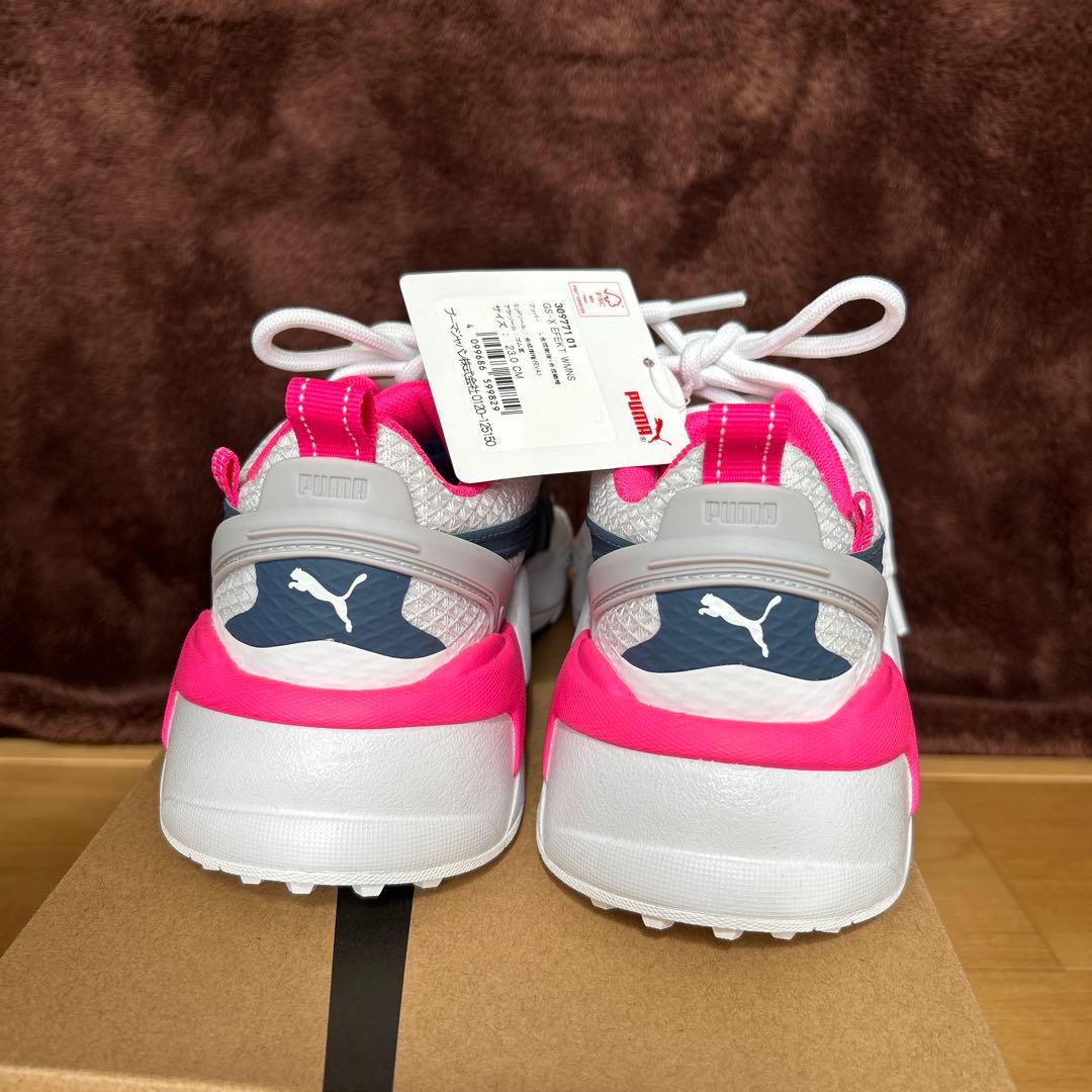 PUMA ゴルフシューズ ホワイト/ピンク/ネイビー