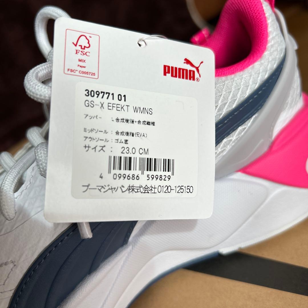 PUMA ゴルフシューズ ホワイト/ピンク/ネイビー
