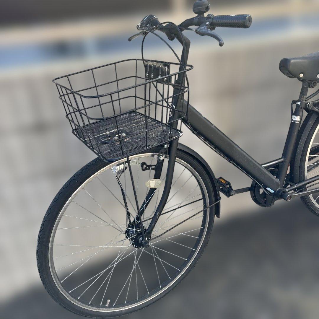 ブラック 自転車 前面バスケット付き
