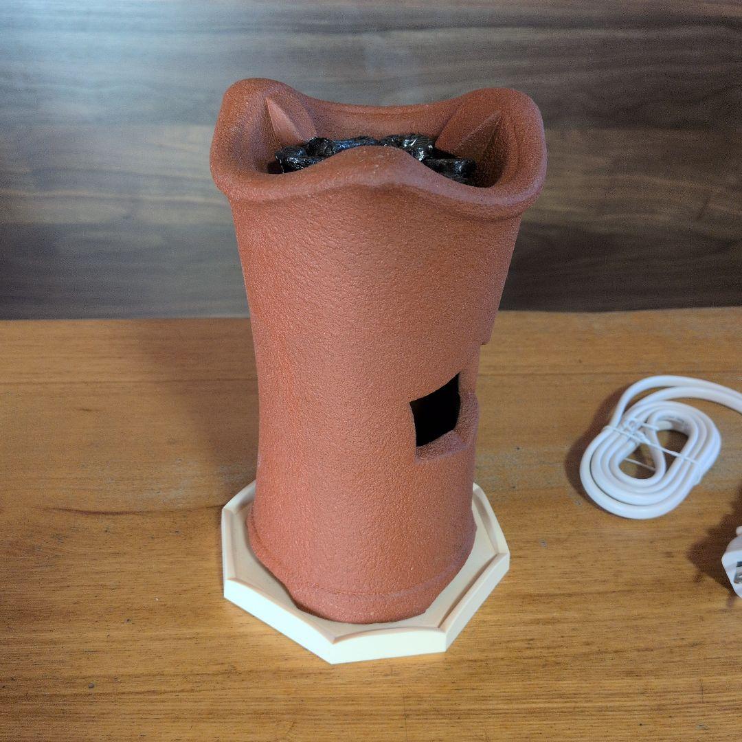 美品　朱泥 電気涼炉 煎茶風炉 電熱器 煎茶道具　茶道具　炭型 ヒーター