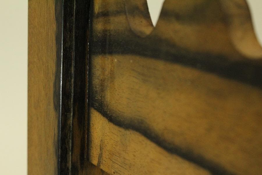 武具 日本刀 刀掛 黒柿 時代物(ZE651)