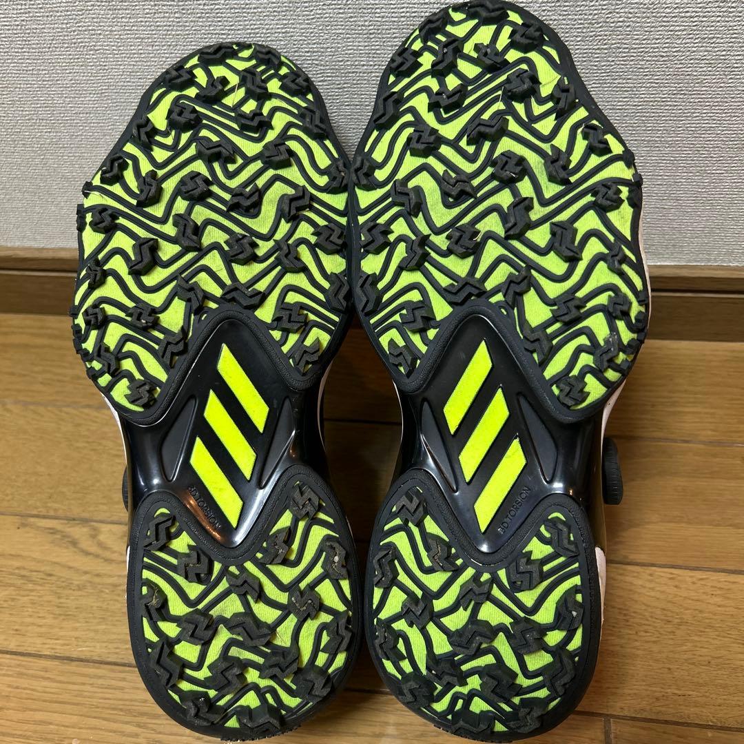 adidasコードカオス25ボアゴルフシューズ ブラック/グリーン 26.5cm