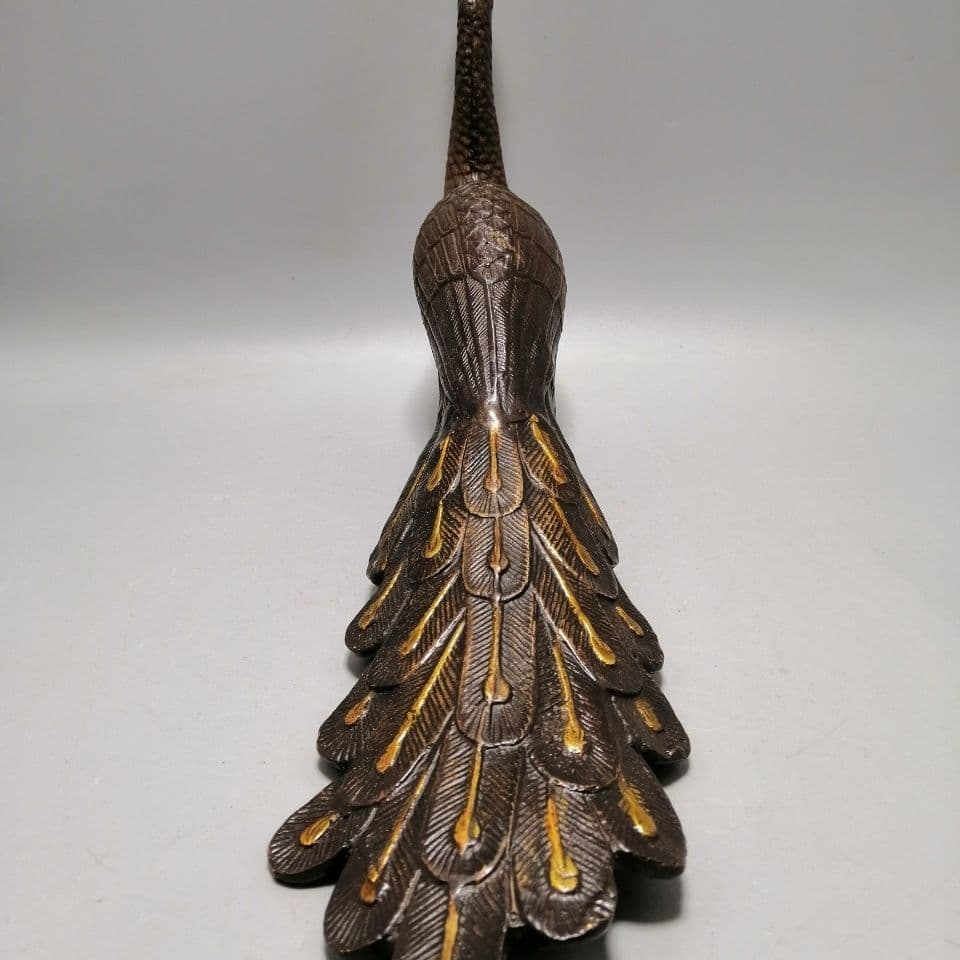 銅器 孔雀 装飾品 工芸品 置物