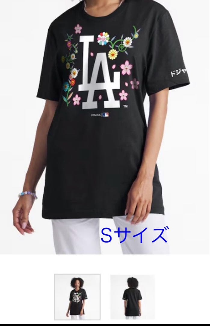 ドジャース 村上隆コラボ LAロゴ 花柄 Tシャツ Sサイズ