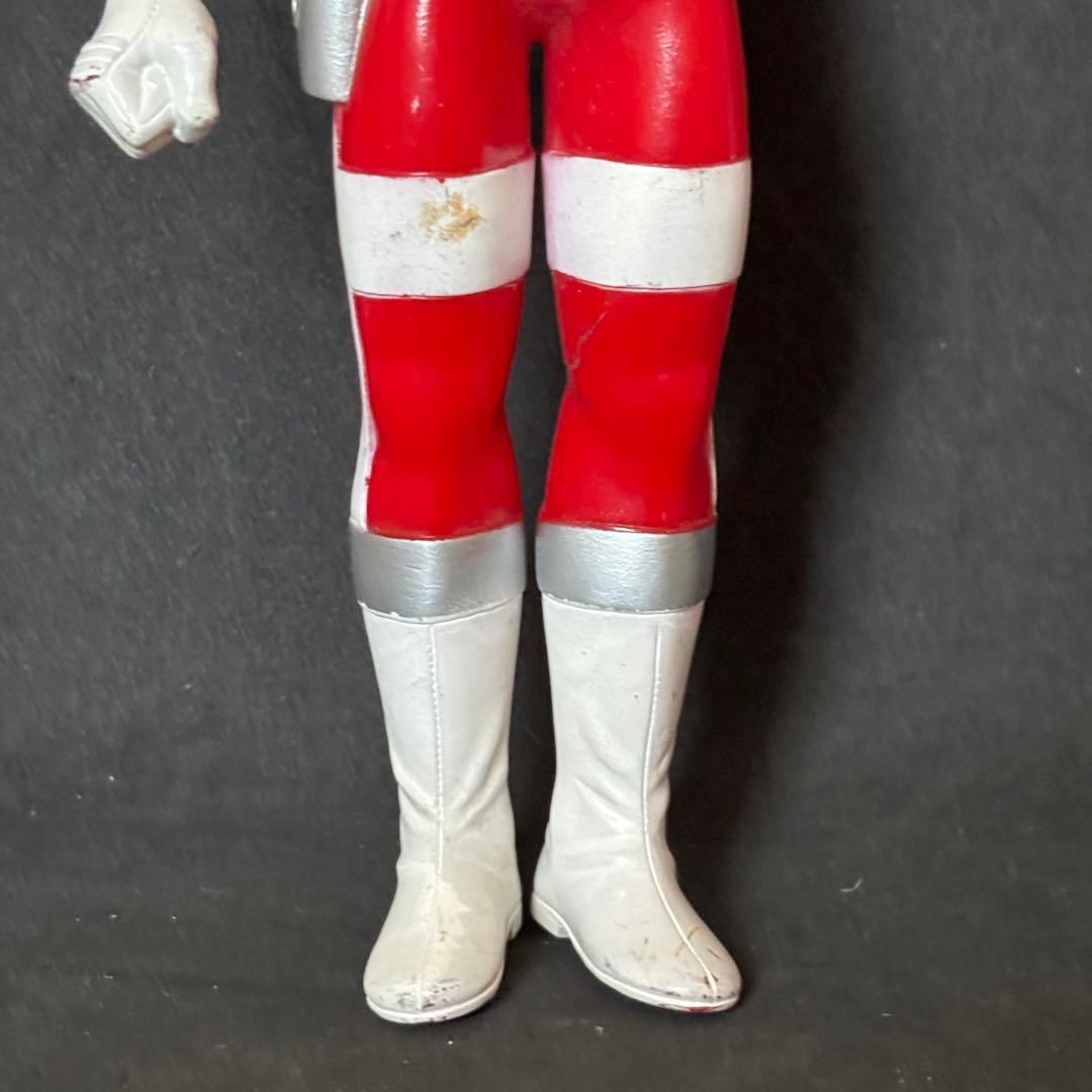 希少 バンダイ 超電子バイオマン バイオレッド 面取れソフビ