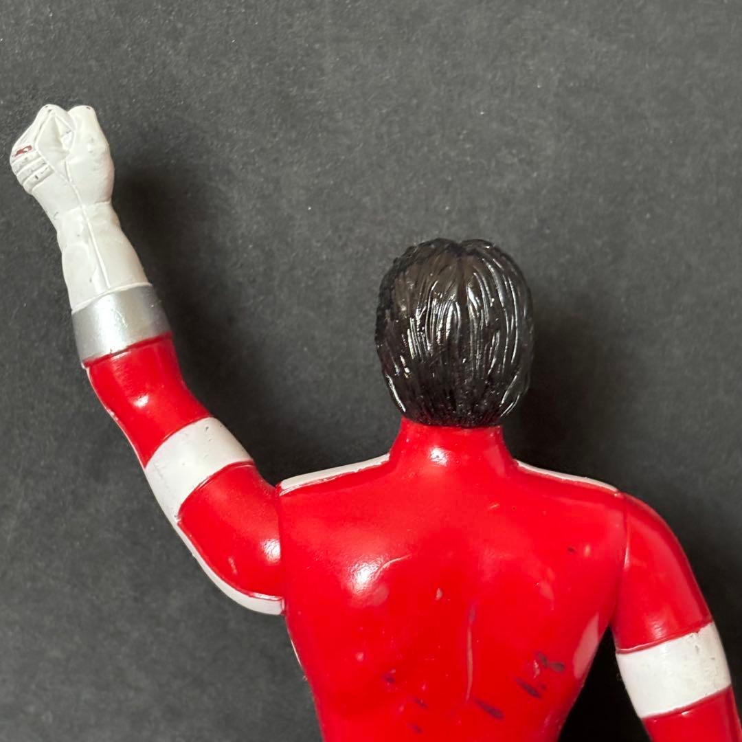 希少 バンダイ 超電子バイオマン バイオレッド 面取れソフビ