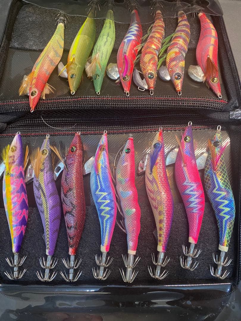 エギ 収納ケース　エギ28個セット　エギ王　パタパタ　ティップラン