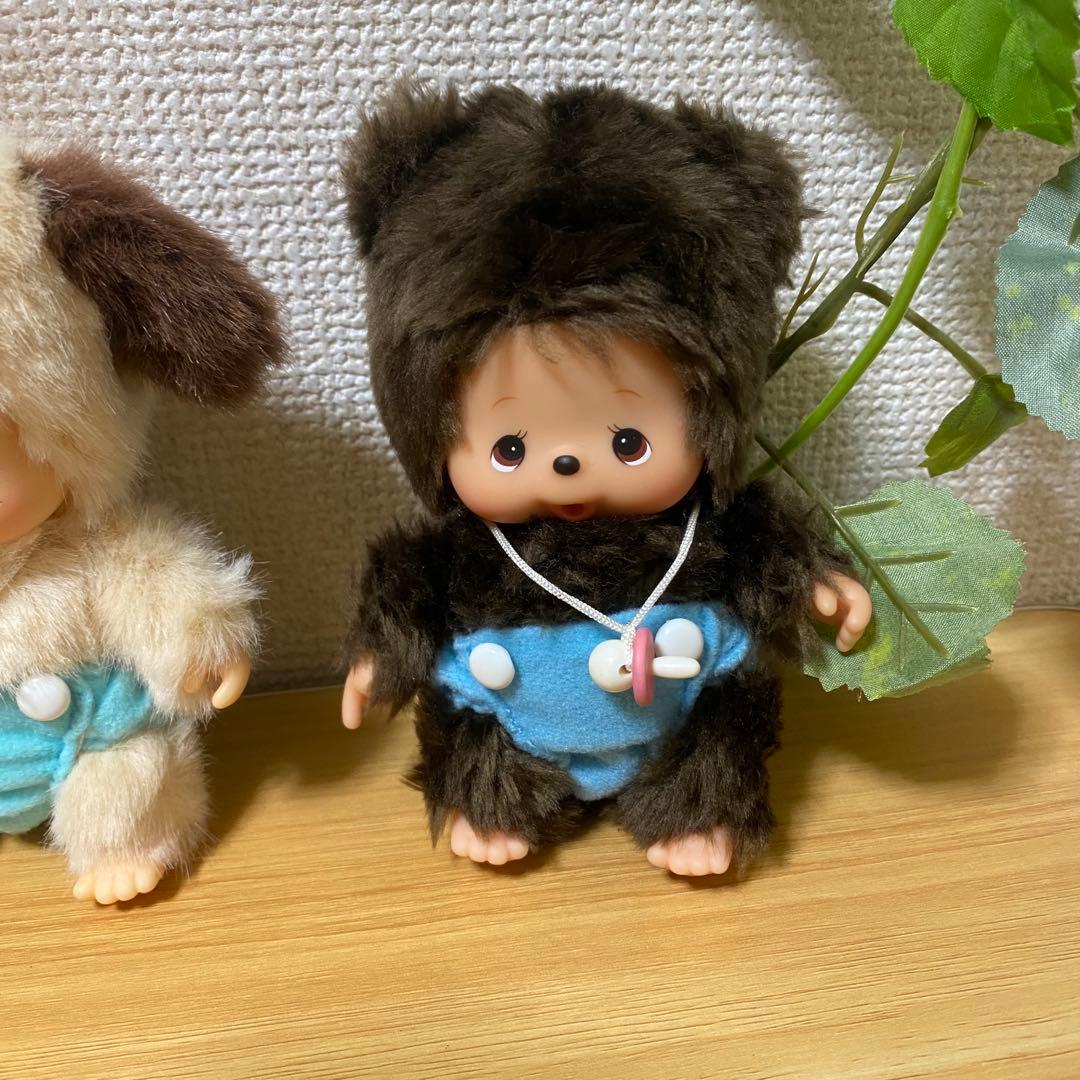 希少 モンチッチベビチッチのお友達イヌタヌキネコクマヒツジのメルウサギぬいぐるみ