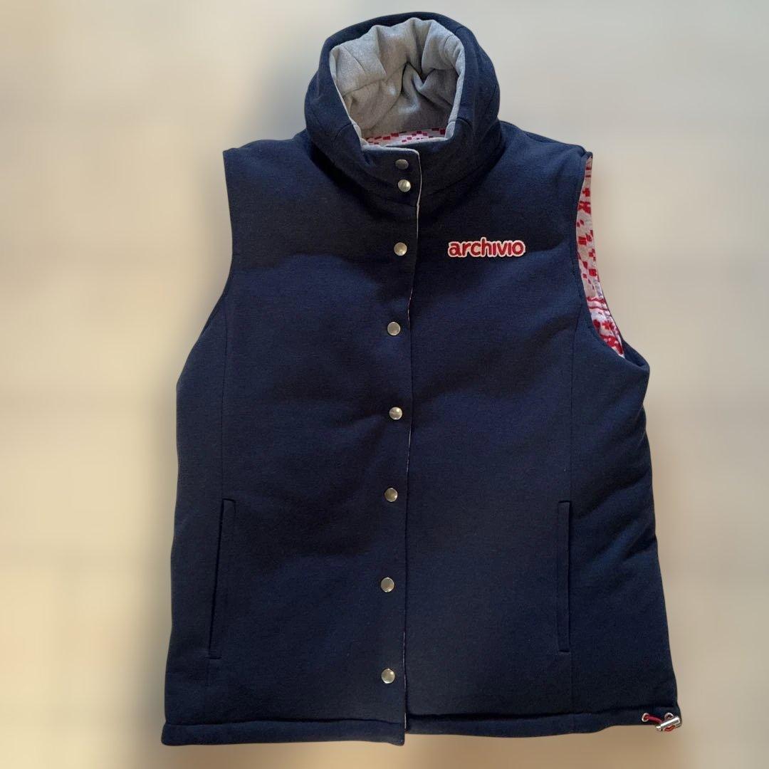 archivio ダウンベスト　紺赤