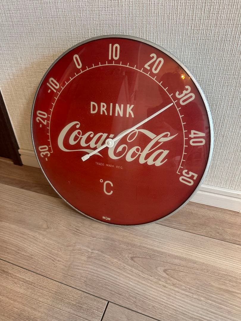 Coca-Cola レトロ温度計 直径約30cm