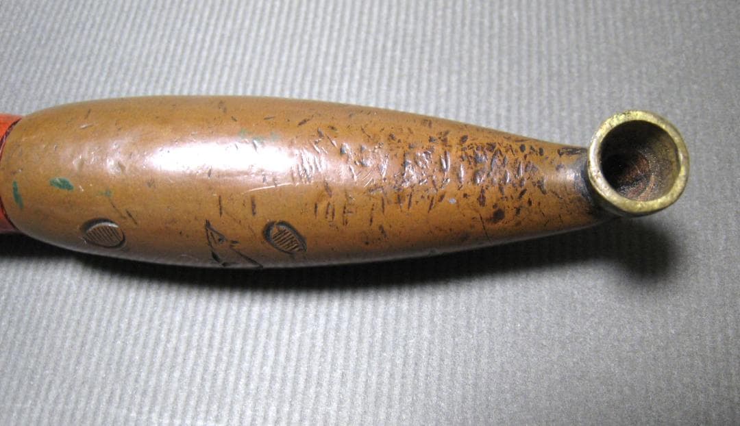 煙管　時代物　けんか煙管　29ｃｍ　喫煙具　恵比寿　鼠　小判　人物　戎　彫金