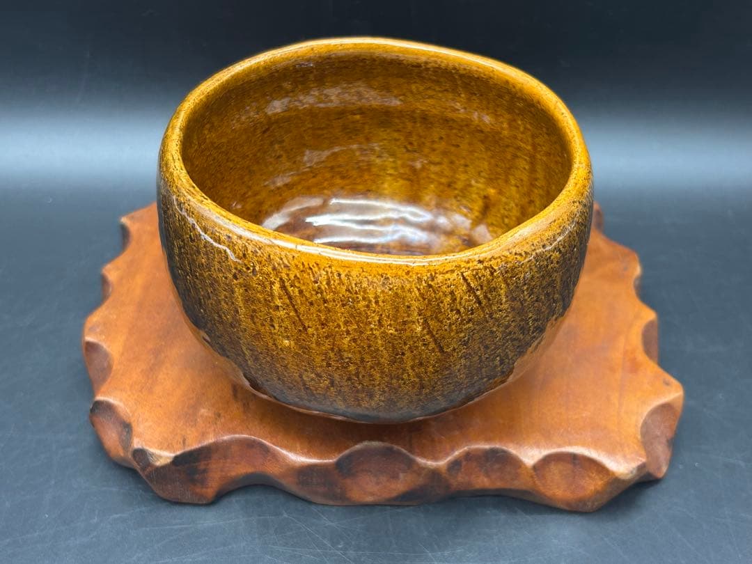 陶器　大樋焼　大樋勘兵衛　飴釉　茶道具　茶碗　金継ぎ用