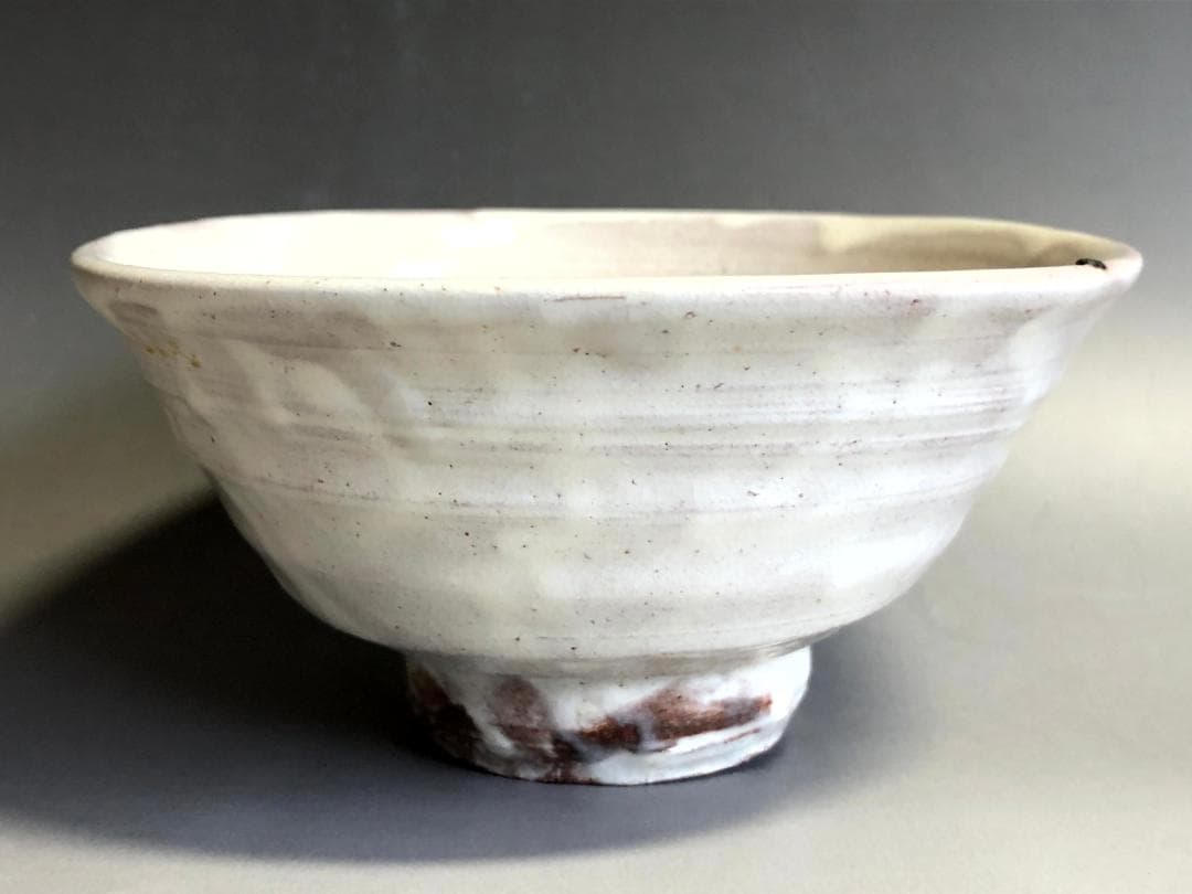 茶碗■龍清焼 北濱珠龍 能登 輪島市 白釉 抹茶茶碗 お茶道具 時代物 骨董品■