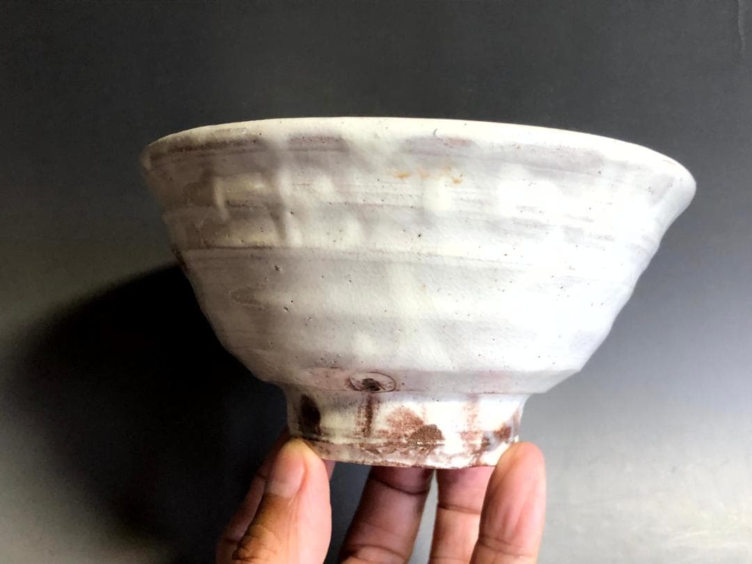 茶碗■龍清焼 北濱珠龍 能登 輪島市 白釉 抹茶茶碗 お茶道具 時代物 骨董品■