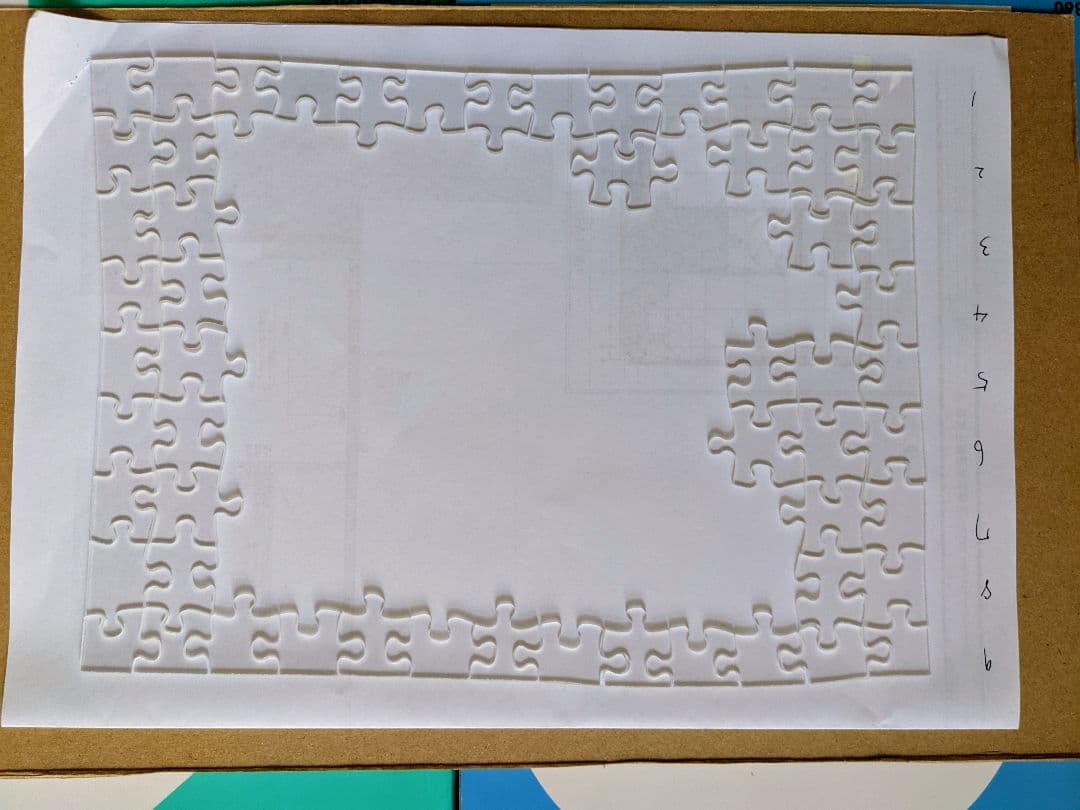 ★値下げ★ガラスのジグソーパズル 29.5cm✕23cm アクリルフレーム付