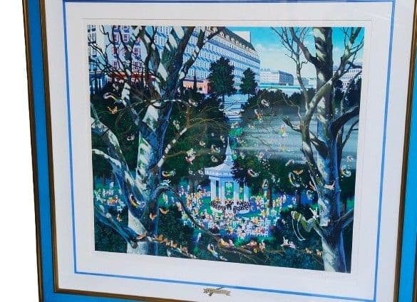 引き取り限定 ヒロヤマガタ シルクスクリーン 子供達の音楽会 山形博導