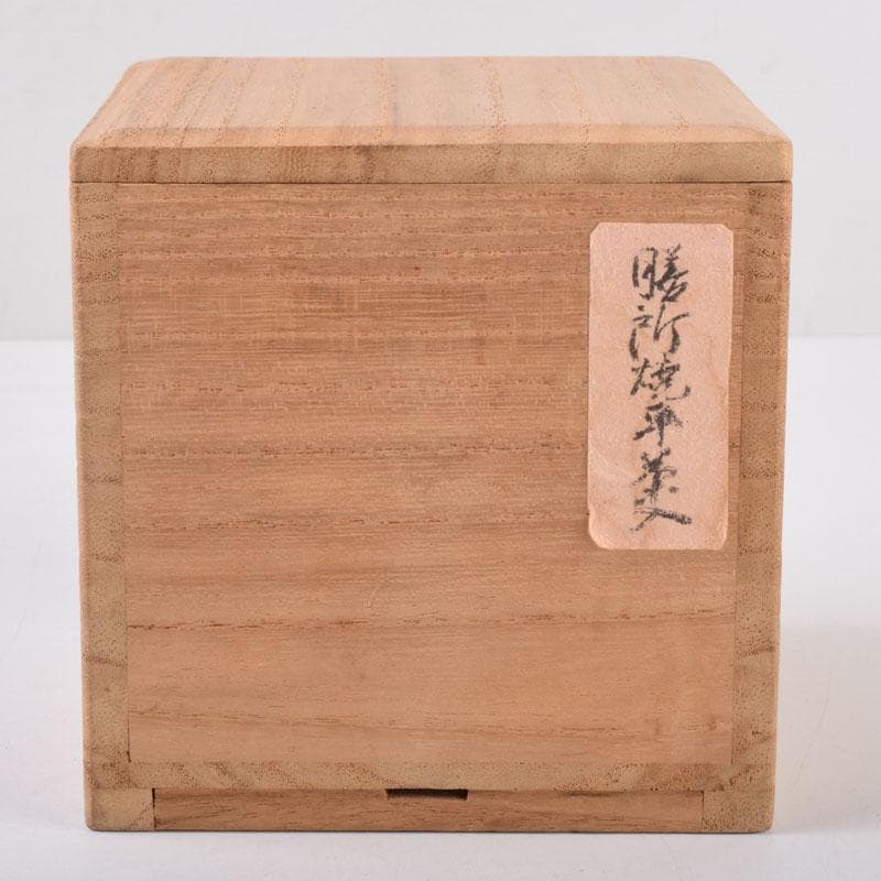 茶道具　膳所焼　淡海ぜぜ　平茶入　仕覆付　宗達極書付箱　M　8488