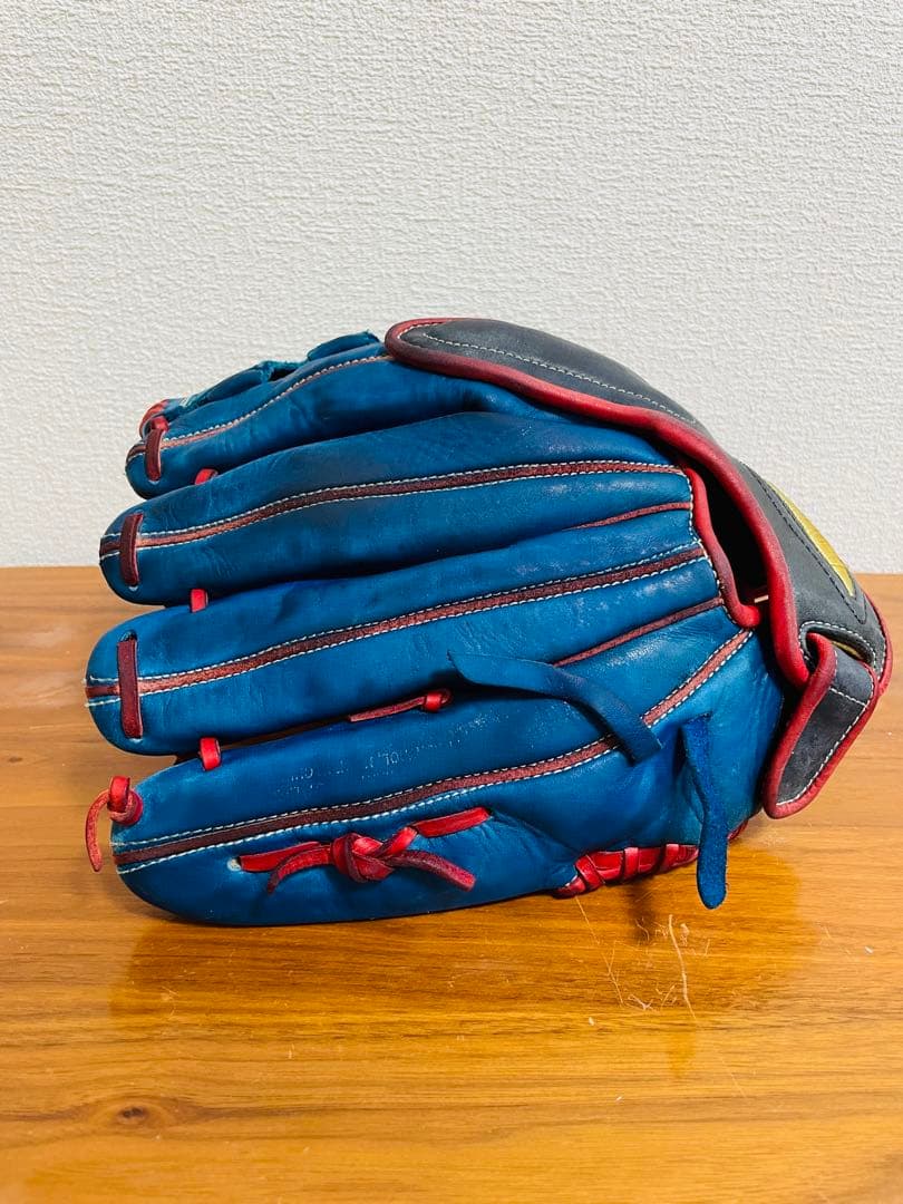 ✨美品✨ミズノ　MIZUNO 野球グローブ　青　ブルー　旧ミズノ　希少品❣️