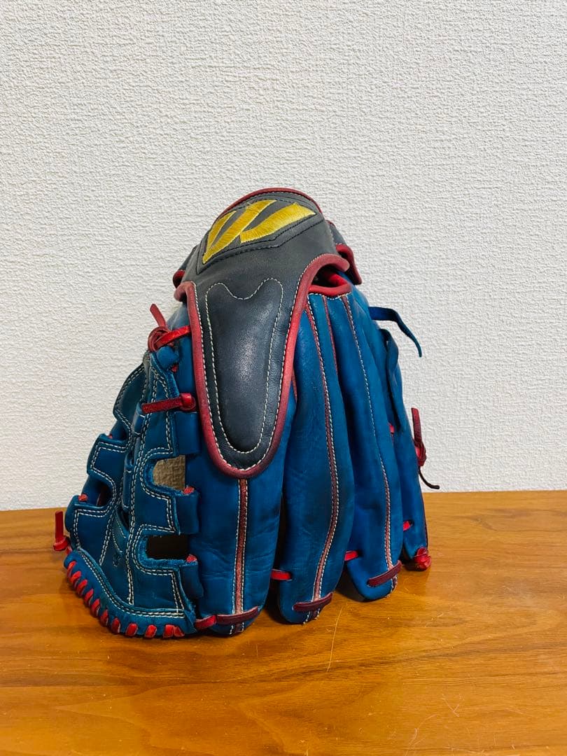 ✨美品✨ミズノ　MIZUNO 野球グローブ　青　ブルー　旧ミズノ　希少品❣️