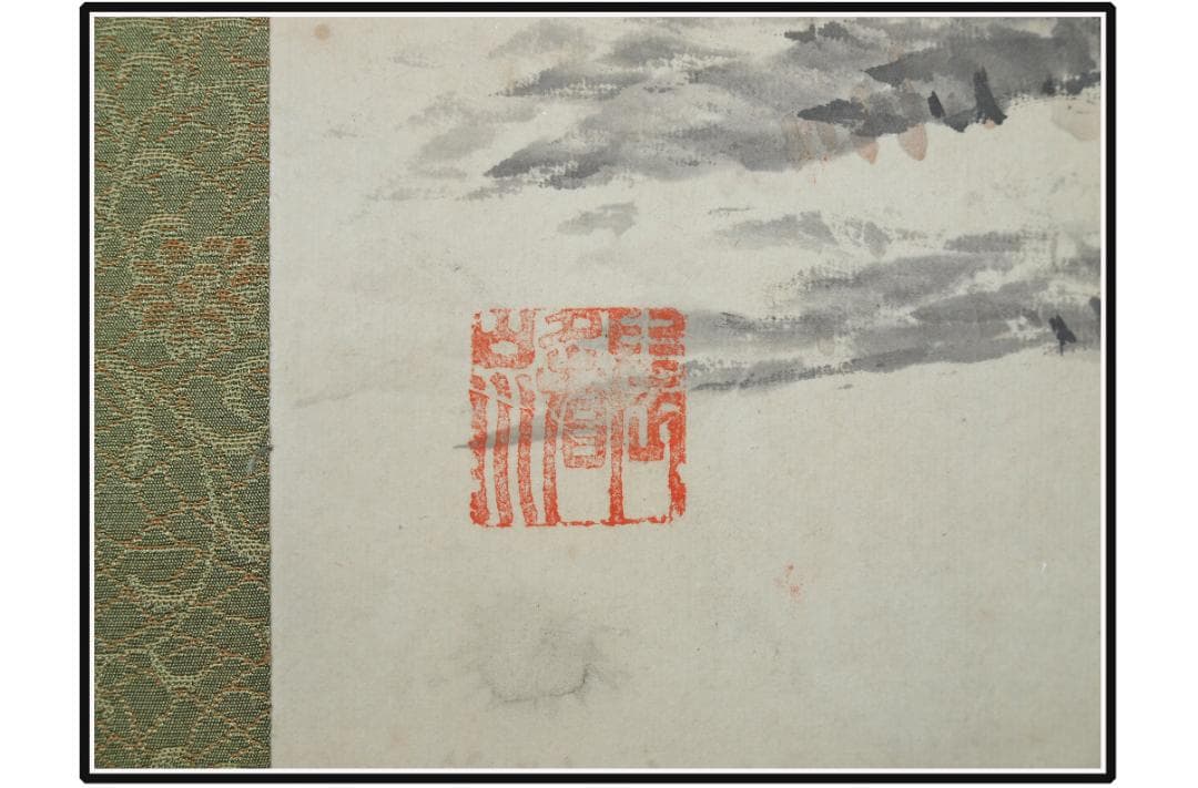 骨董市仕入れ品　日本時代の掛け軸その肉筆保証江戸鎌倉平安 X1028C3-2