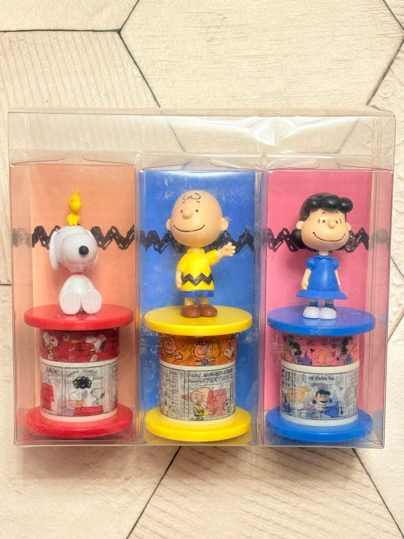 レア！【新品未使用】スヌーピー チャーリー ルーシー マスキングテープ ホルダー