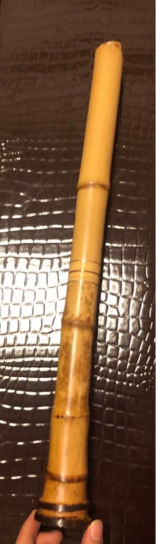 真山銘　尺八　一尺七寸　都山流　銀三線