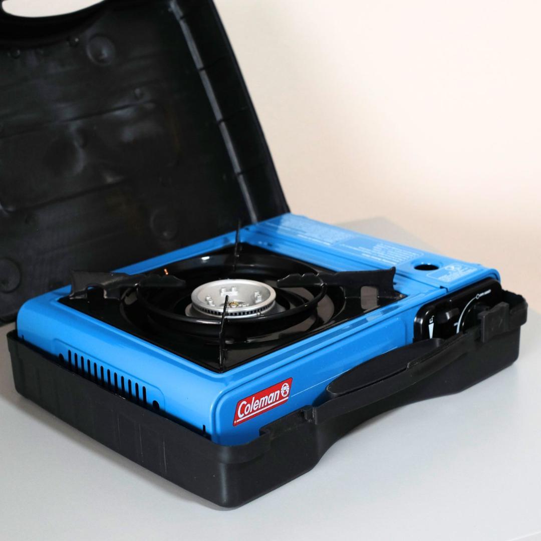 Coleman カセットコンロ 青 収納ケース付き アメリカ限定 日本未発売