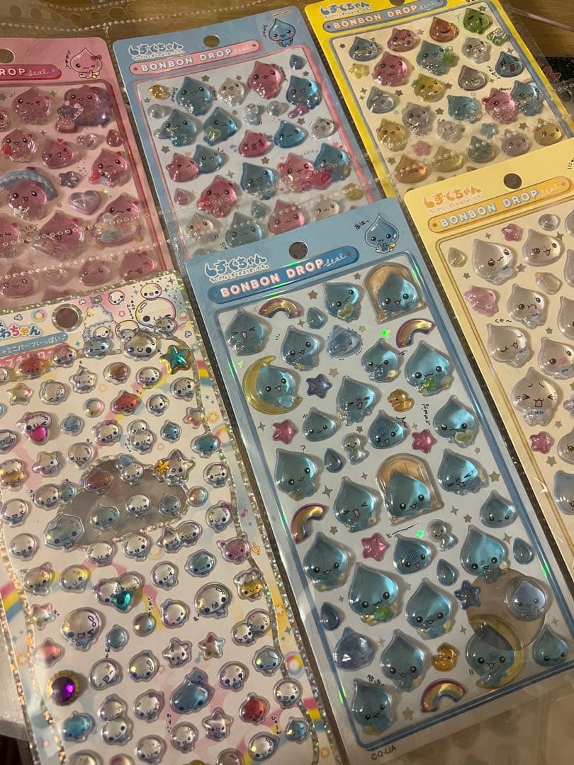 正規品 しずくちゃんボンボンドロップシール6種