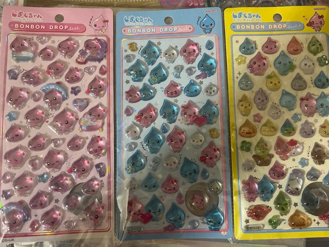 正規品 しずくちゃんボンボンドロップシール6種