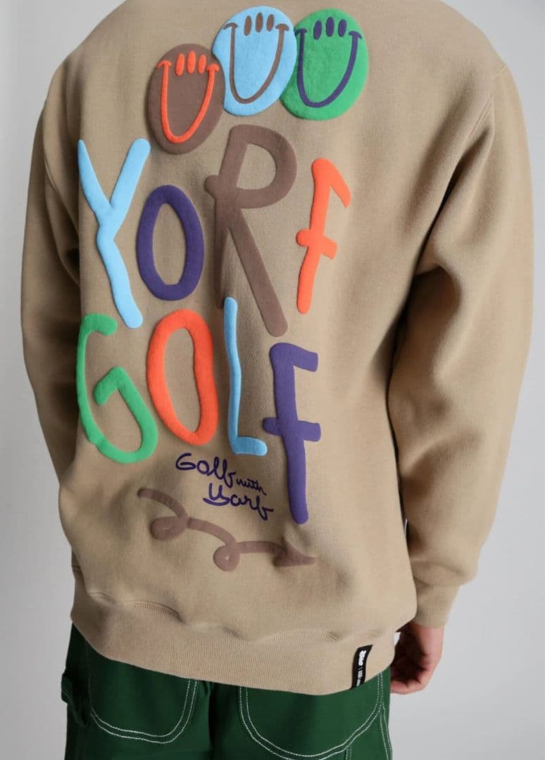 【タグ付き未使用品】YORF GOLF　UNISEX　トレーナー　ベージュ
