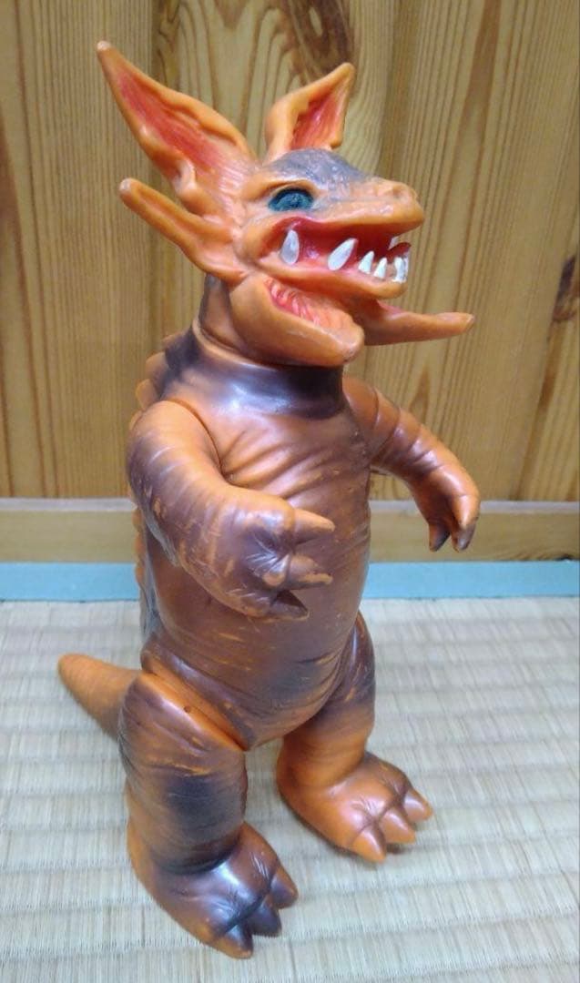 当時物マルサン ガボラ ソフビ 怪獣 ウルトラマン　角1本欠品
