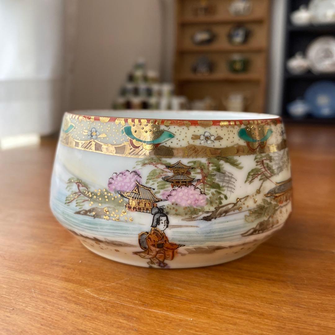 希少　オールドノリタケ　シュガーボウル 急須　英国里帰り品　人気の着物絵　芸者