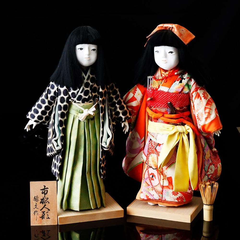 T　維文作　市松人形　曰く付き　呪いの市松人形　ホラー　着物　工芸品