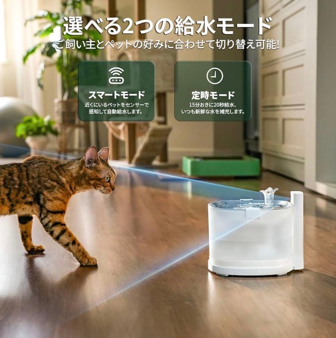 Cheerble 猫自動給水器 ポンプレス コードレス＋正規品フィルター36枚付