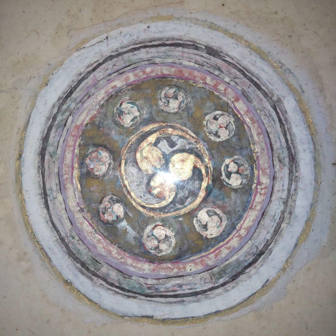 伝奥村土牛巴瓦図色紙額