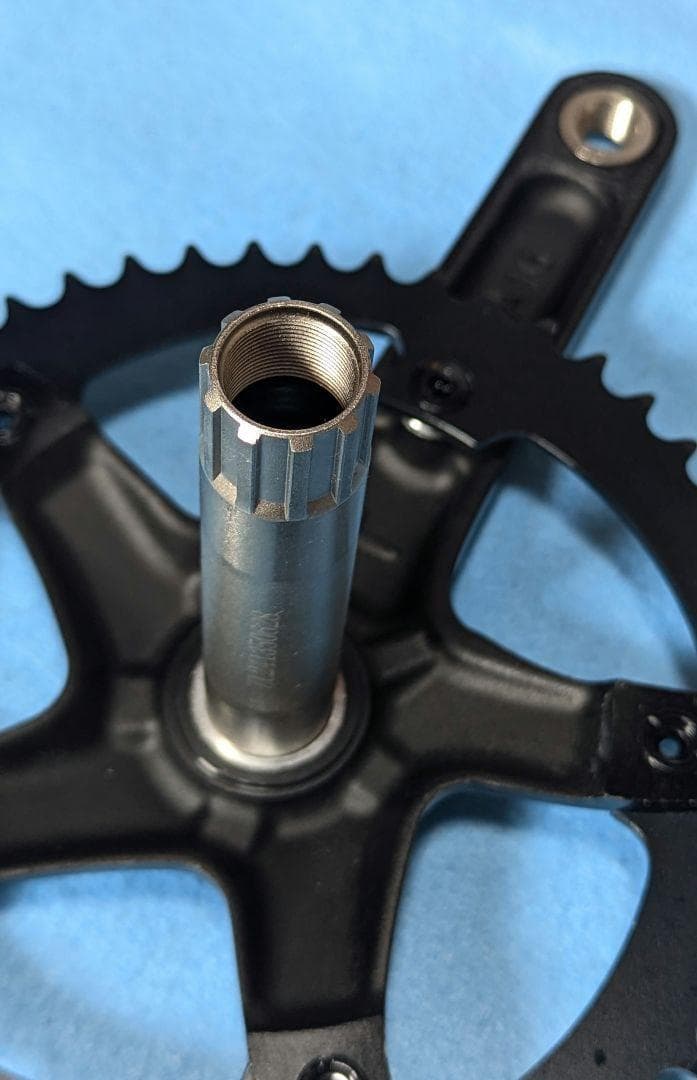 SKEACE ピスト用クランクセット 165mm 48T BB付属 ブラック