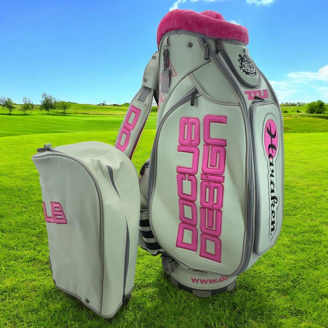 DOCUSドゥーカス ツアーモデルキャディーバッグ 2016 ピンク/グレー