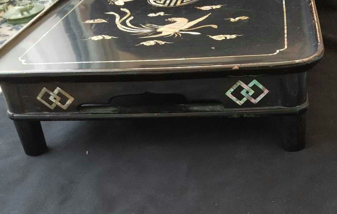 螺鈿 平卓 骨董 茶道具