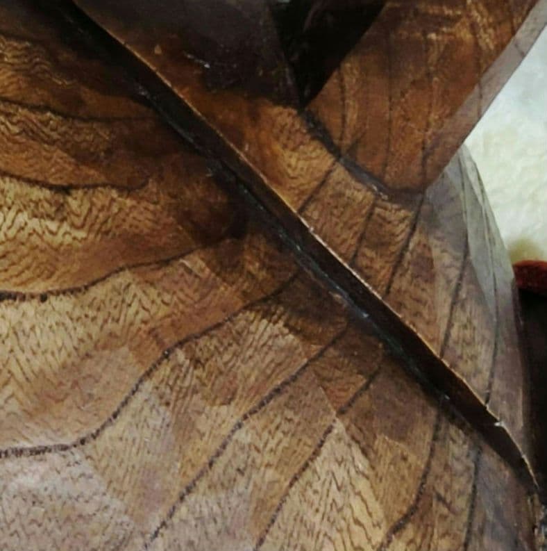 骨董品　アンティーク　木彫り工芸品　木製面　鬼面　迫力満点　彫り師名あり