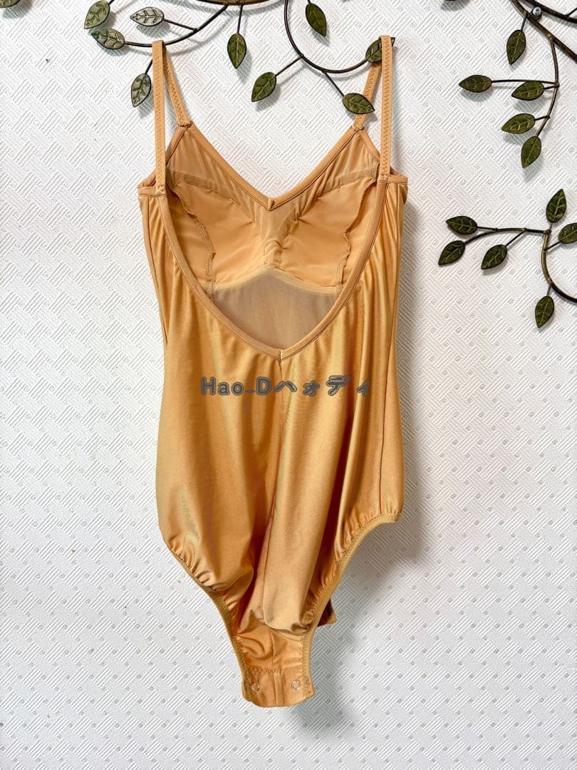 新品★ベージュ★肌色★L★レオタード★胸パット付きインナー★バレエ