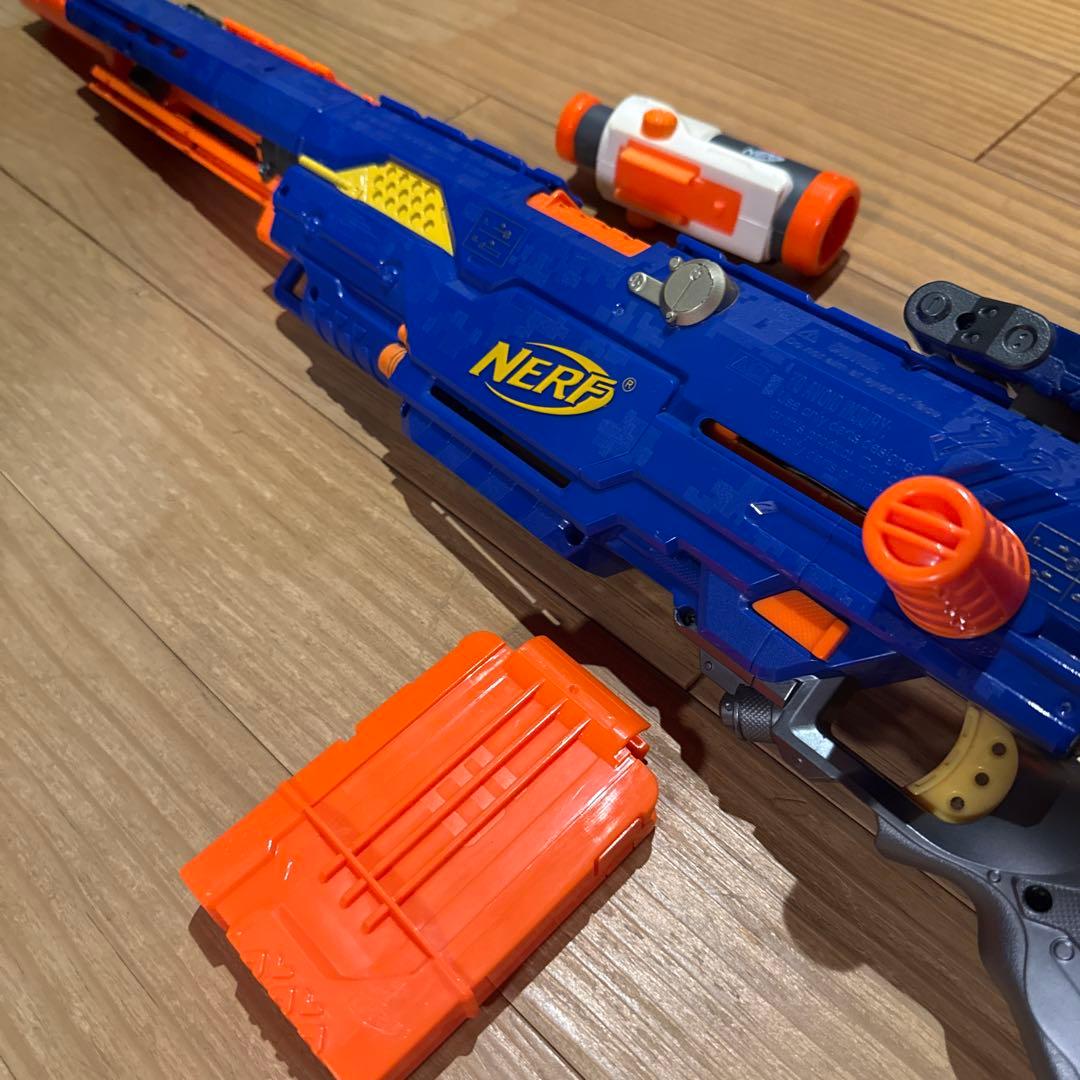 NERF スナイパーライフル　トイガン 青/オレンジ スコープ付き