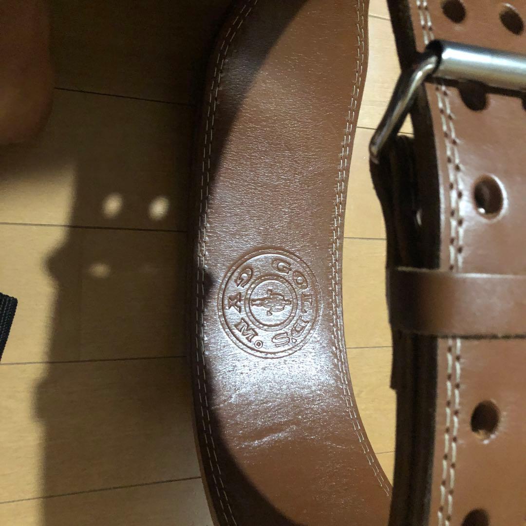 Gold's Gym トレーニング・パワーベルト 茶色 レザー