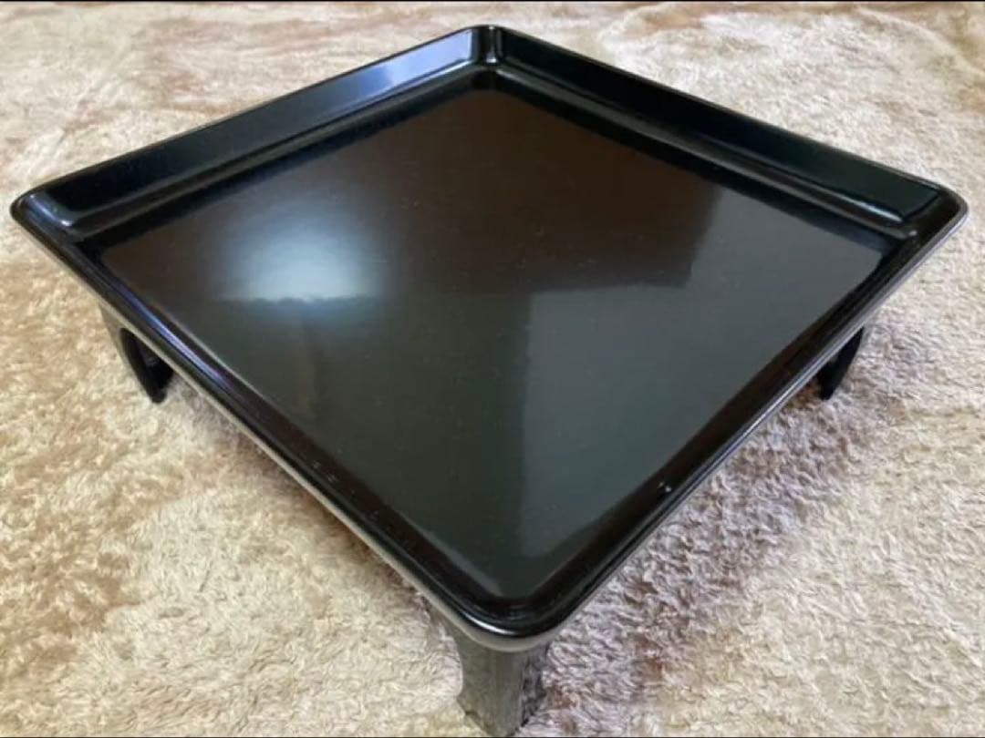 【美品】輪島塗　会席本膳　椀五客　四脚膳　惣黒