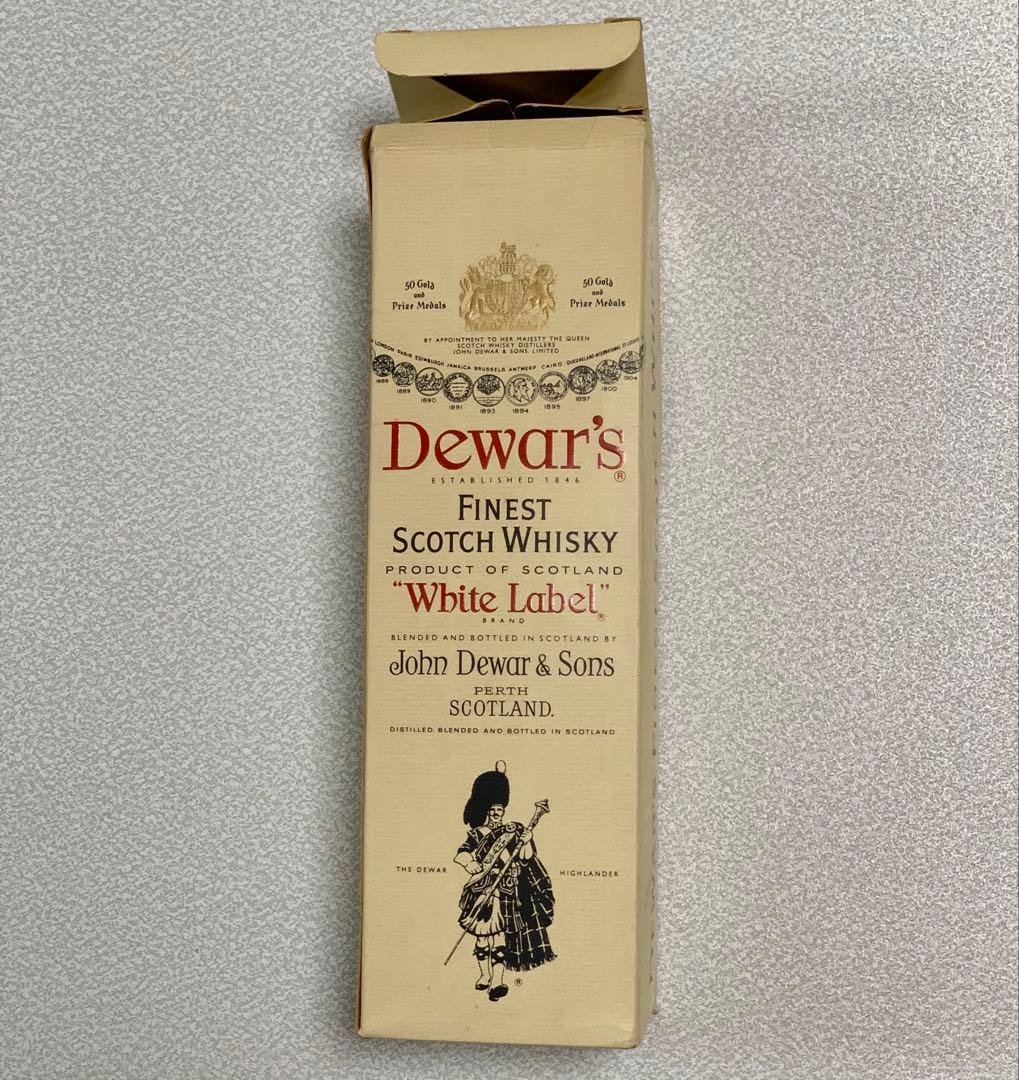 ★未開栓 デュワーズ ホワイトラベル ウイスキー 旧ボトル 黒紋章 白キャップ